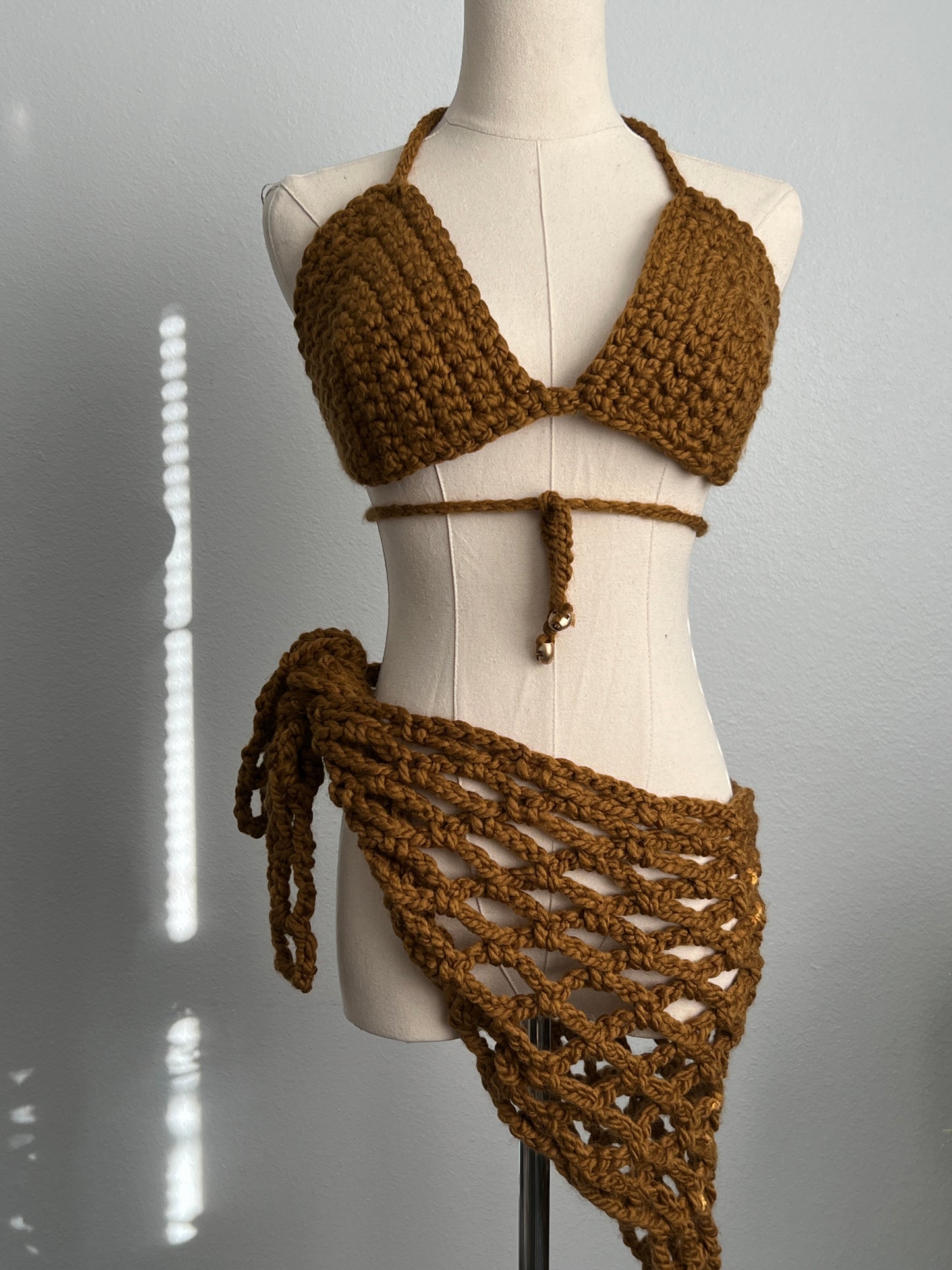 Chunky coffee bikini cover up